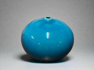Peter Collis Turquoise Orb Vase