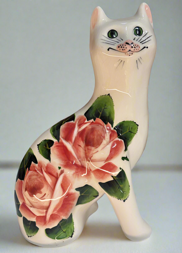 Wemyss Ware Griselda Hill Pottery Cabbage Rose Cat