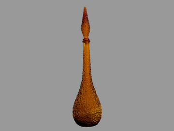 Amber Empoli Glass Genie Decanter Bottle with Stopper