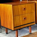 1960s Congac Brown Mid - Century Bedside Table Set - Industry Vintage