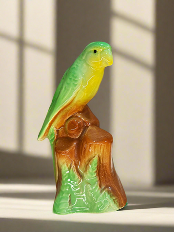 Crown Lynn Coloured  Parrot Posy Vase Crown Lynn