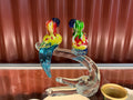 Murano Art Glass Parrots Multicoloured Murano