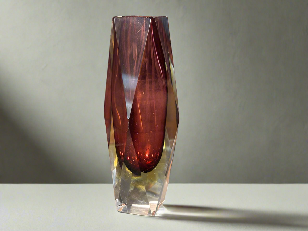 Murano Sommerso Vase by Flavio Poli