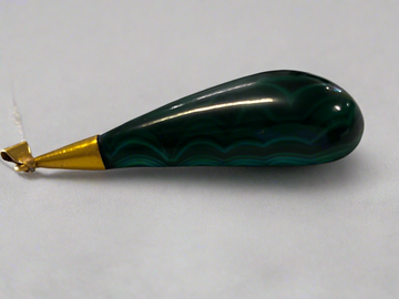 Gold and Malachite Pendant