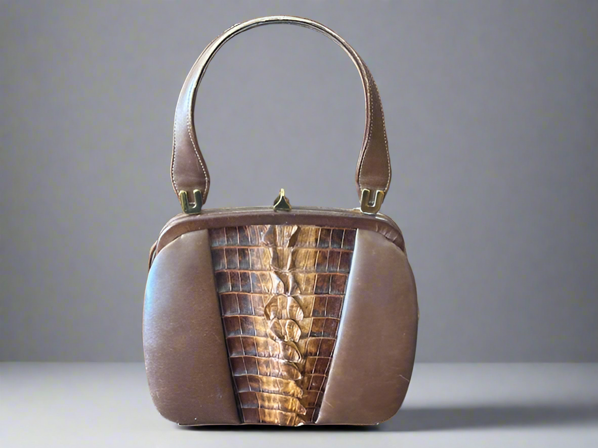 Vintage Crocodile Leather Handbag