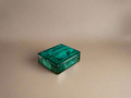 Czech Art Deco Malachite Glass Box by Curt Schlevogt Curt Schlevogt