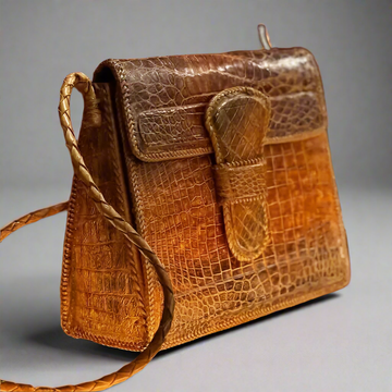 Vintage Crocodile & Alligator Leather Handbag