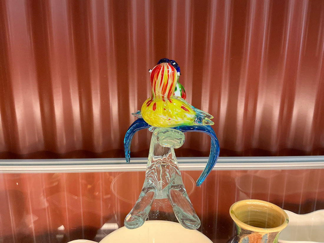 Murano Art Glass Parrots Multicoloured Murano