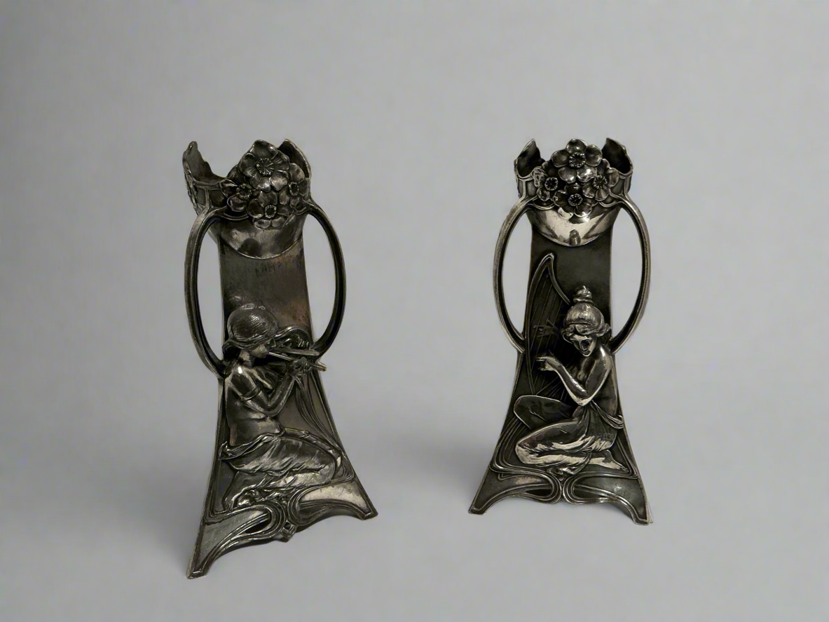 WMF Art Nouveau Vases circa 1900