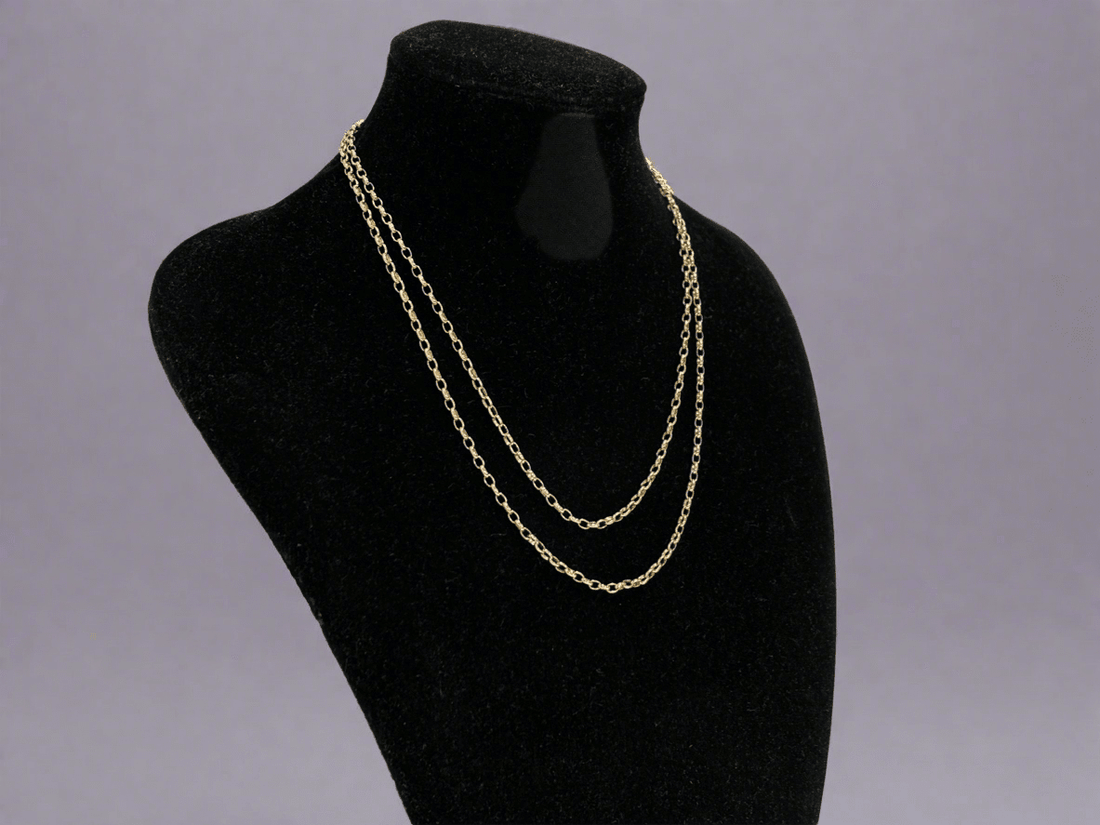 9ct Gold Belcher Cable Necklace - Industry Vintage
