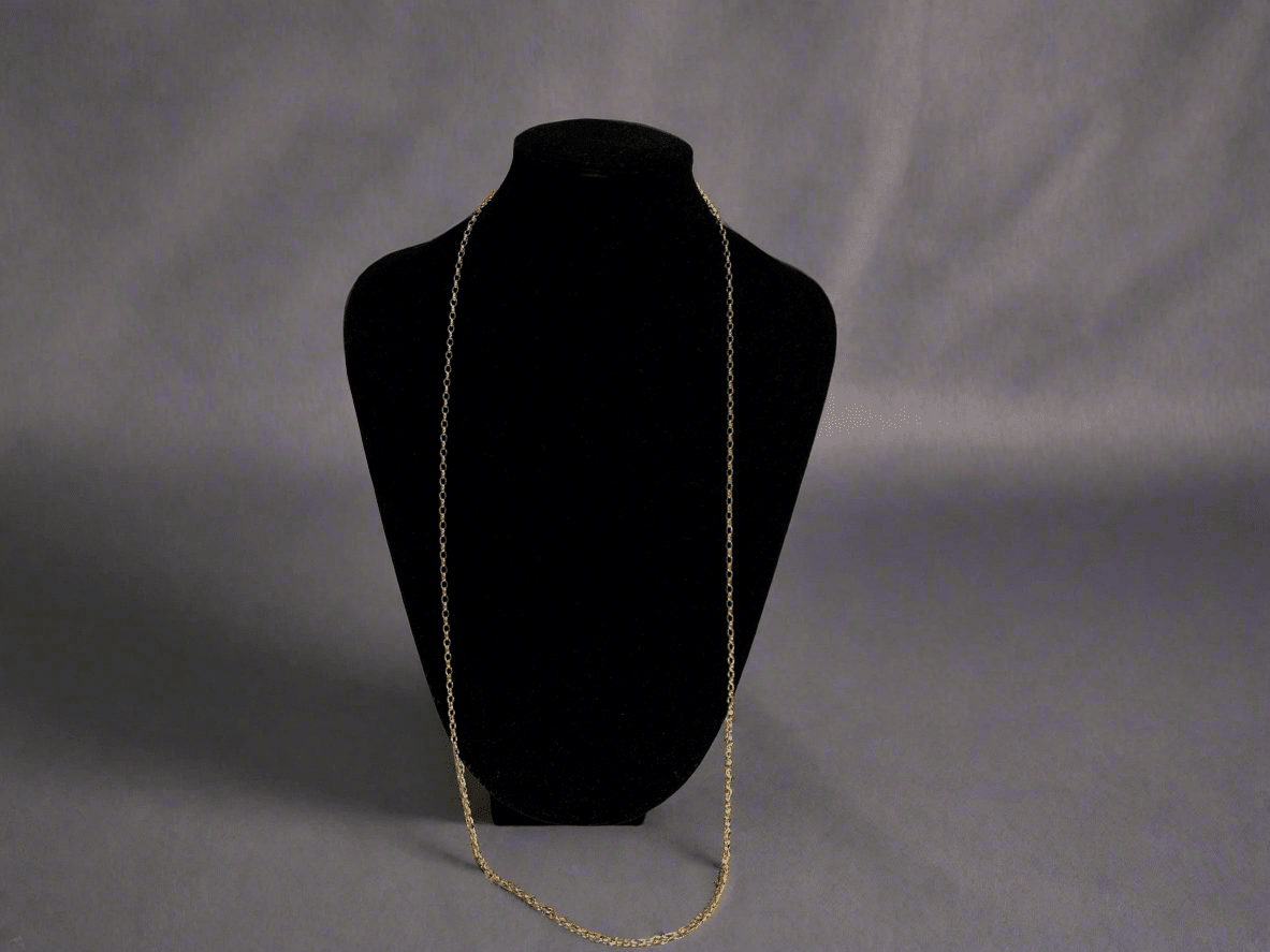 9ct Gold Belcher Cable Necklace - Industry Vintage