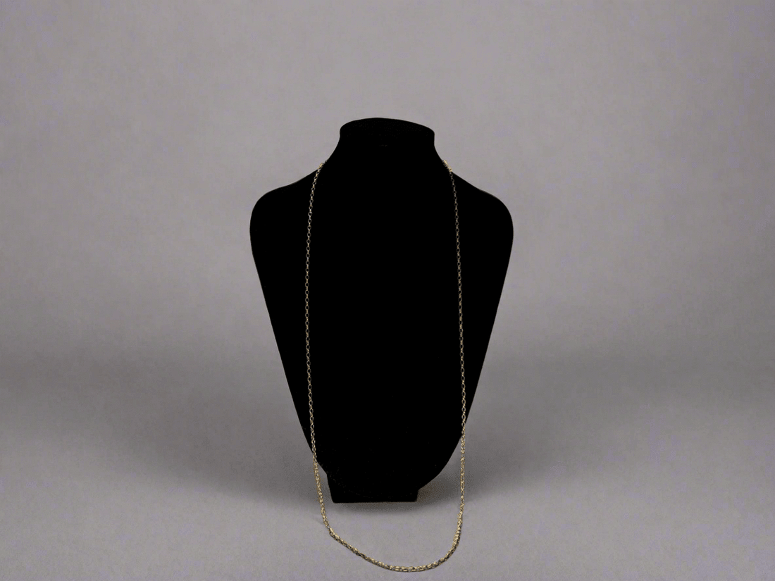 9ct Gold Belcher Cable Necklace - Industry Vintage