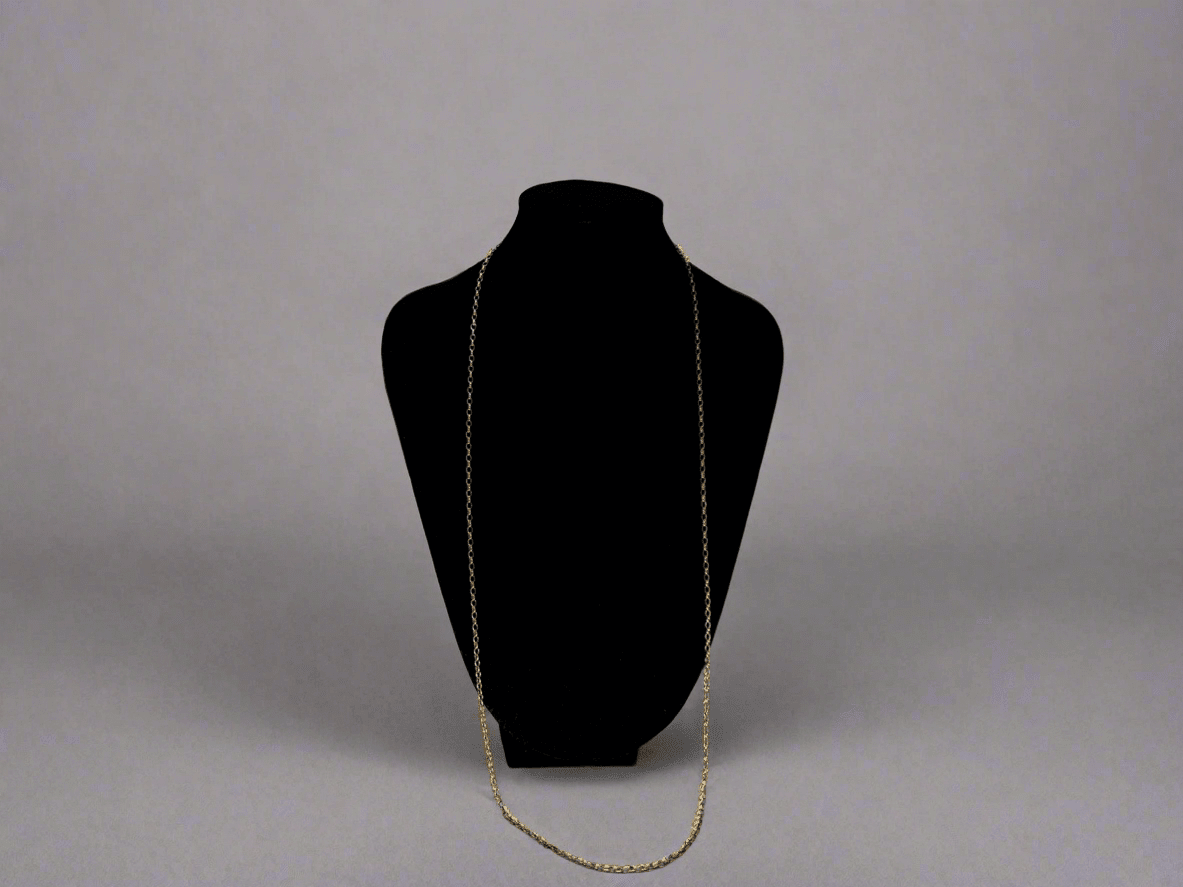 9ct Gold Belcher Cable Necklace - Industry Vintage
