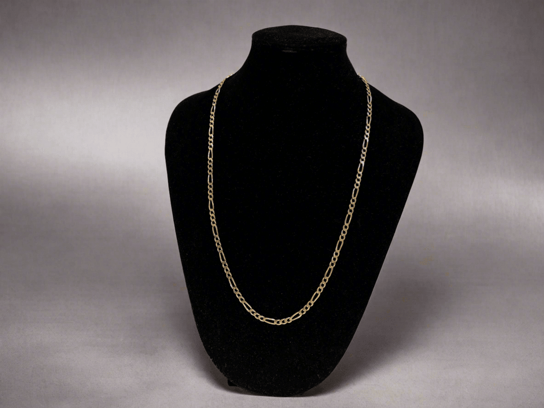 9ct Gold Figaro Necklace - Industry Vintage