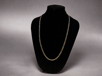 9ct Gold Figaro Necklace - Industry Vintage