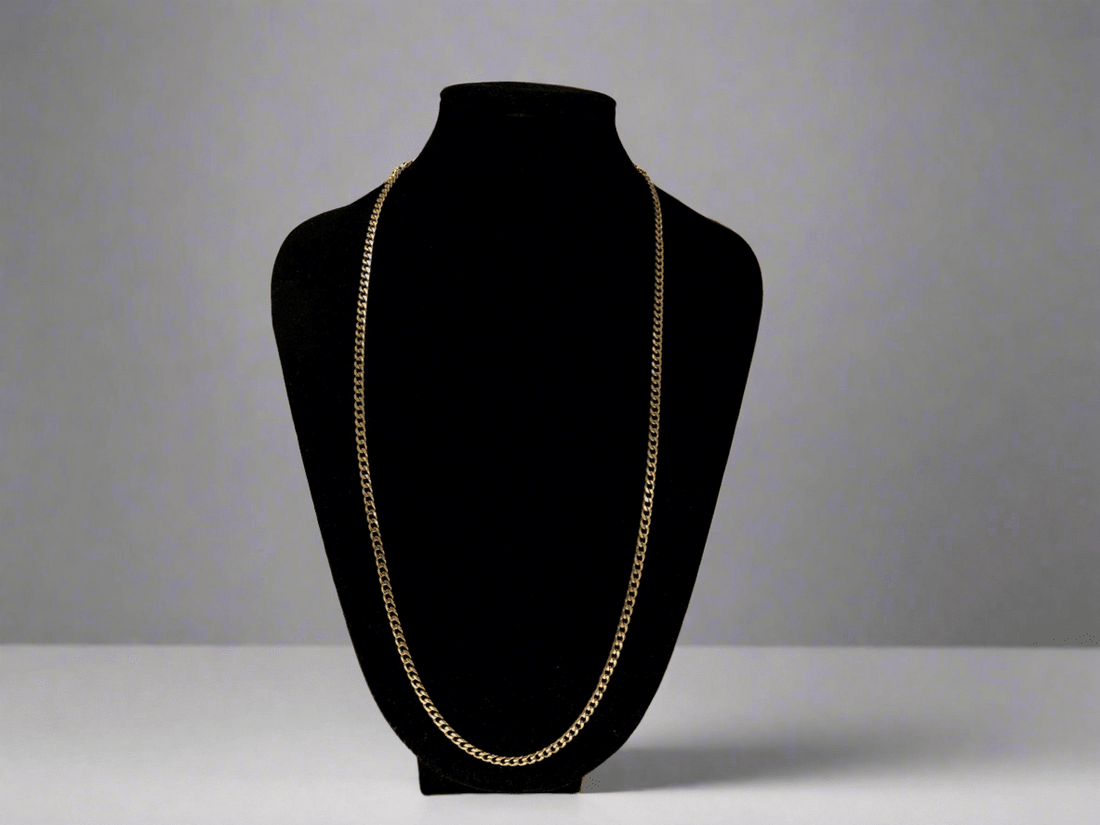 9ct Gold Link Necklace - Industry Vintage