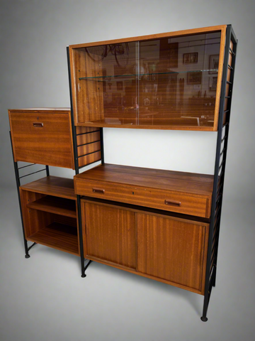 Ladderax Mid-Century Modular Shelving Unit 1960s