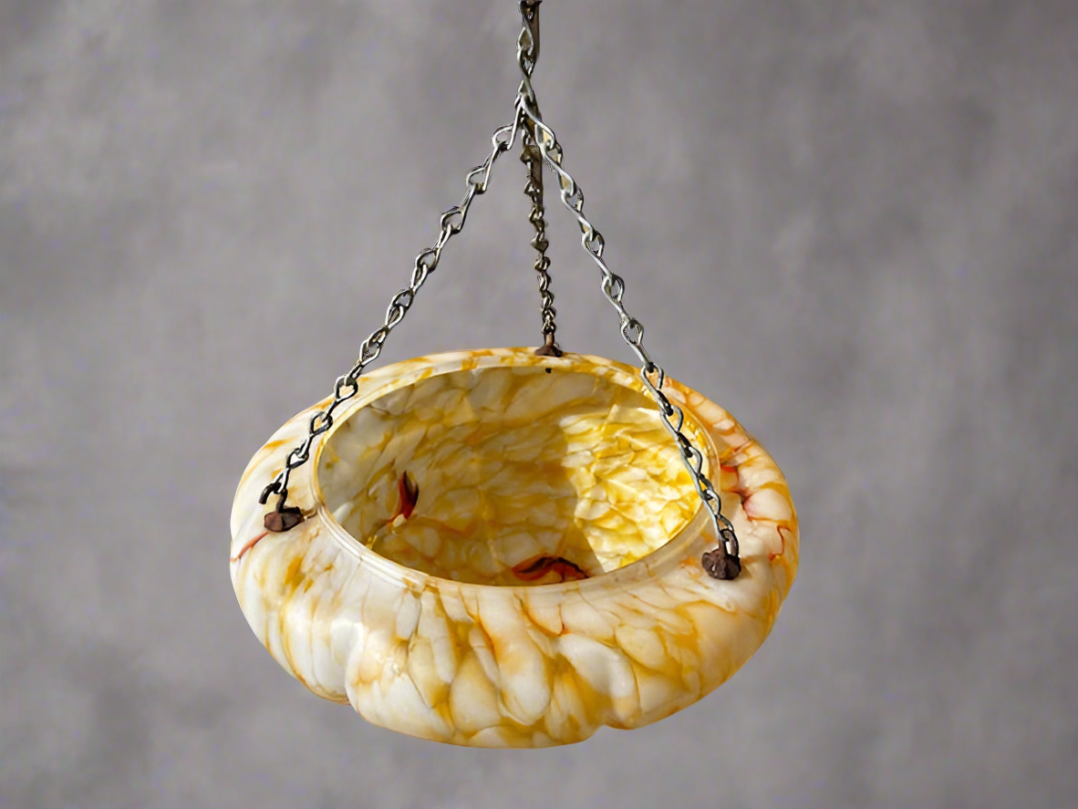 Vintage Marbled Glass Pendant Light Shade