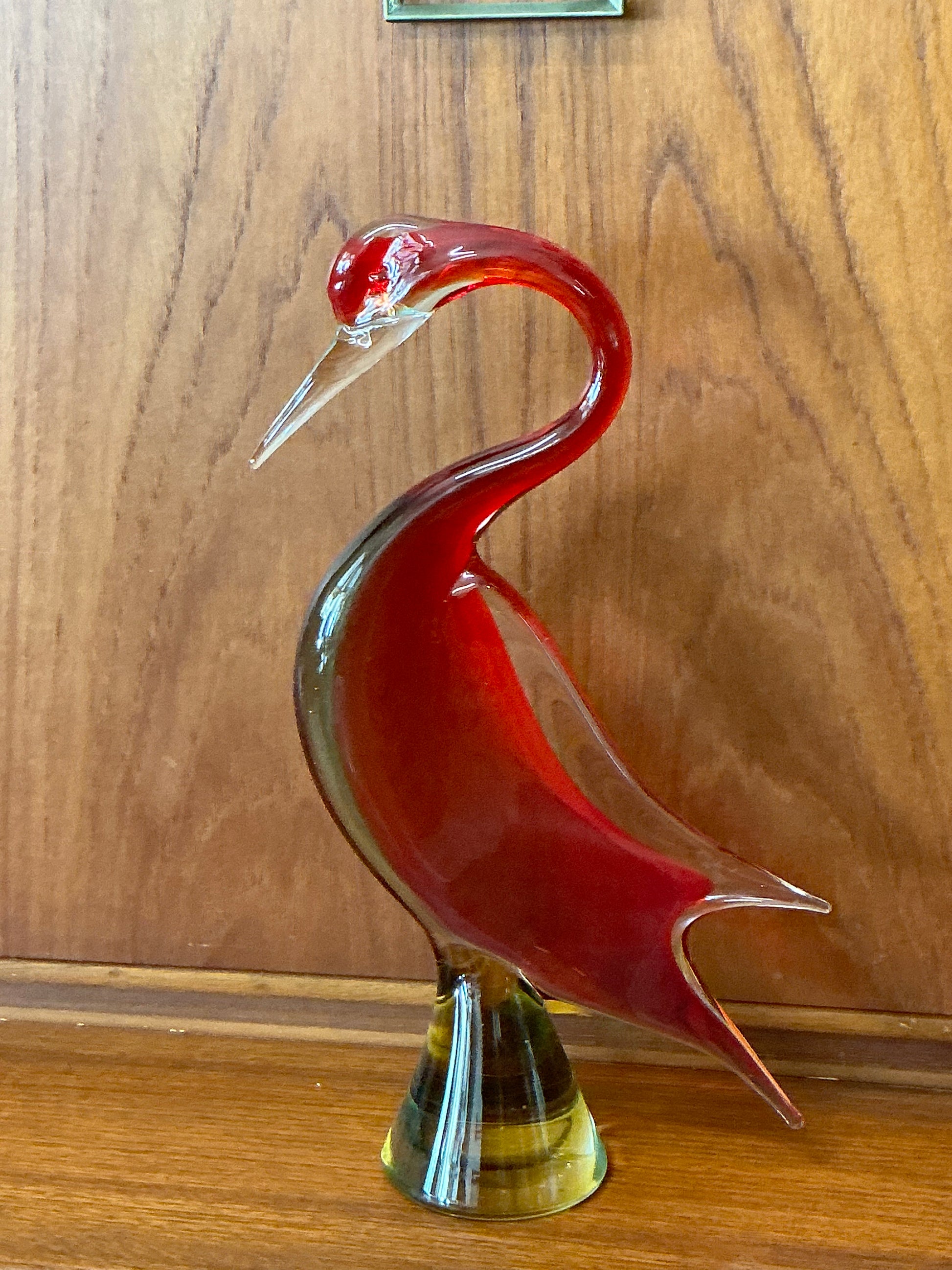 Large Seguso Vetri d’Arte Bird Murano Glass Multicoloured Murano