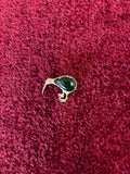 9ct Gold and Pounamu Rare Kiwi Brooch Industry Vintage