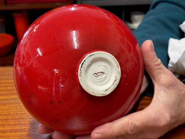 Peter Collis Red Orb Vase