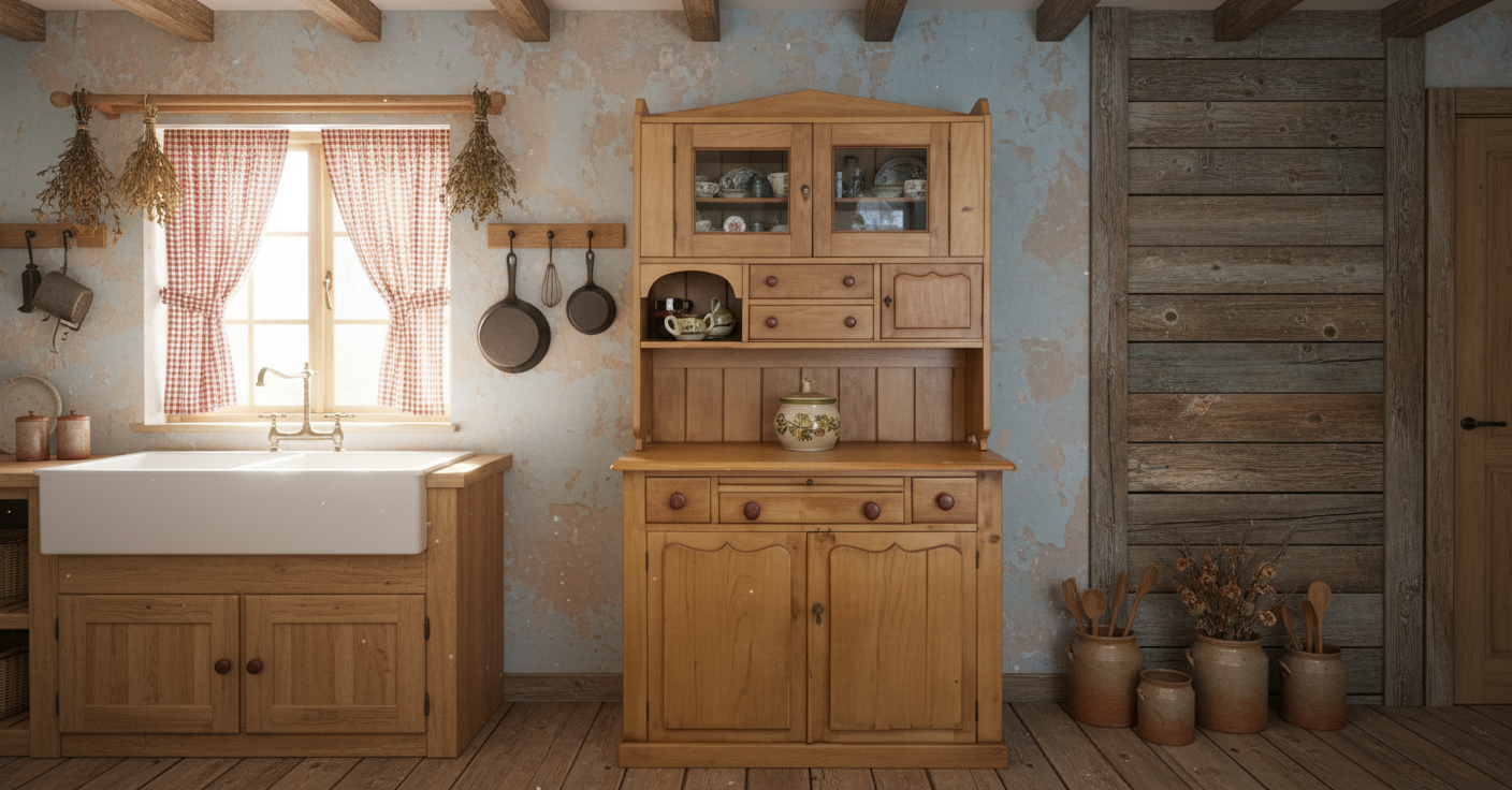 Tasmanian Huon Pine Kitchen Hutch Tasmanian Huon Cabinet