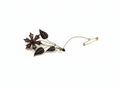 Rolled gold Floral brooch with garnet