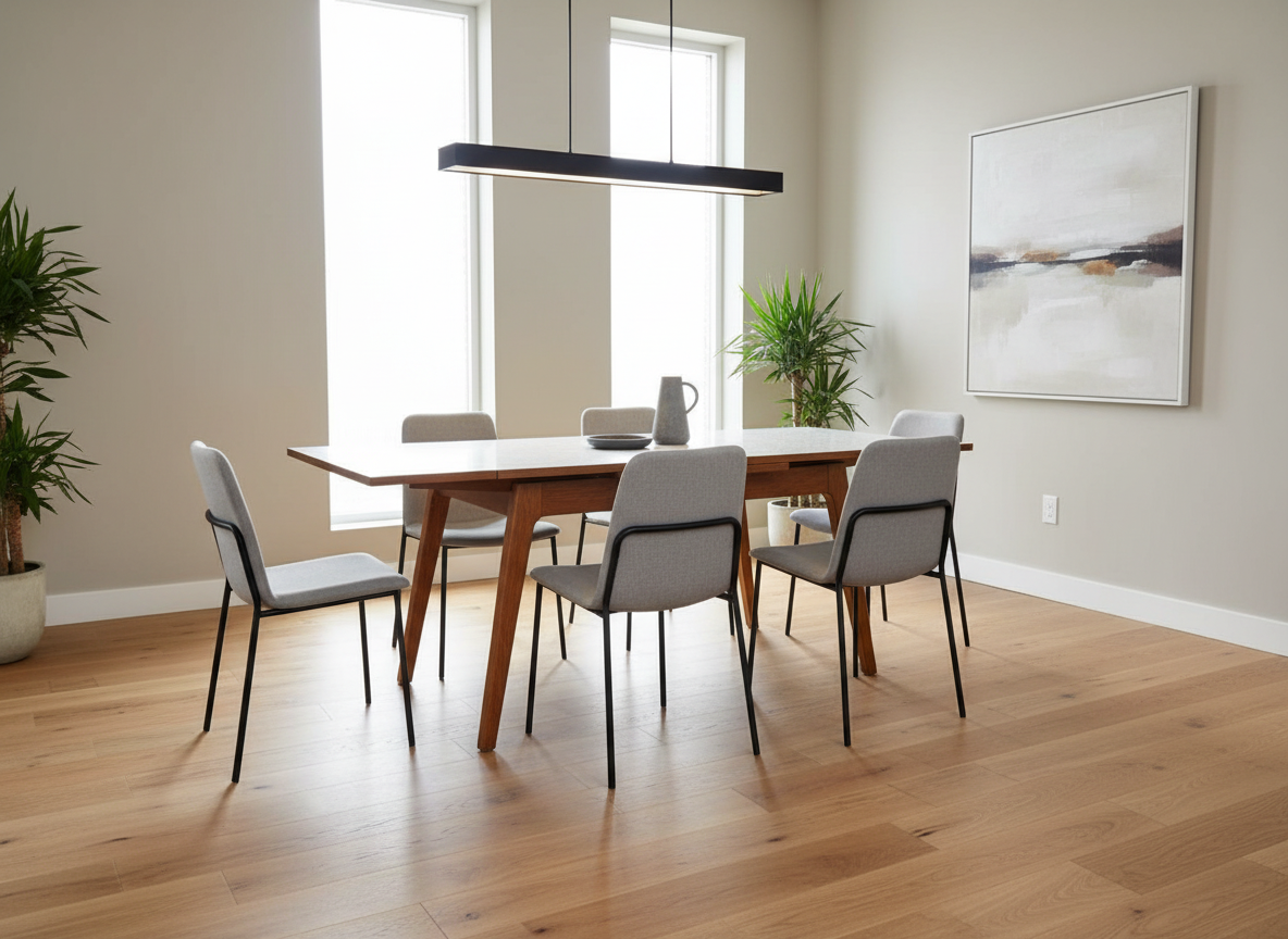 Oak extendable dining table Formica top
