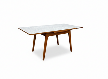 Oak extendable dining table with Formica top

