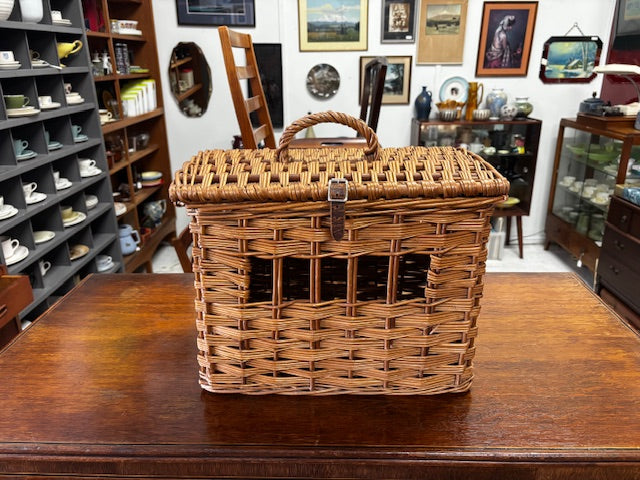 Antique Wicker Pigeon Carrier Basket