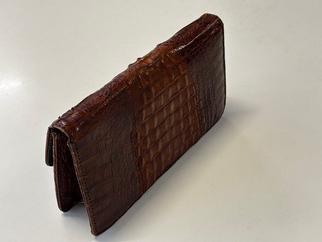 Vintage Genuine Crocodile Leather Handbag Small