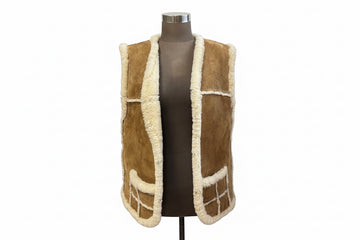 Sherling Wool and Suede Vest by Homestead