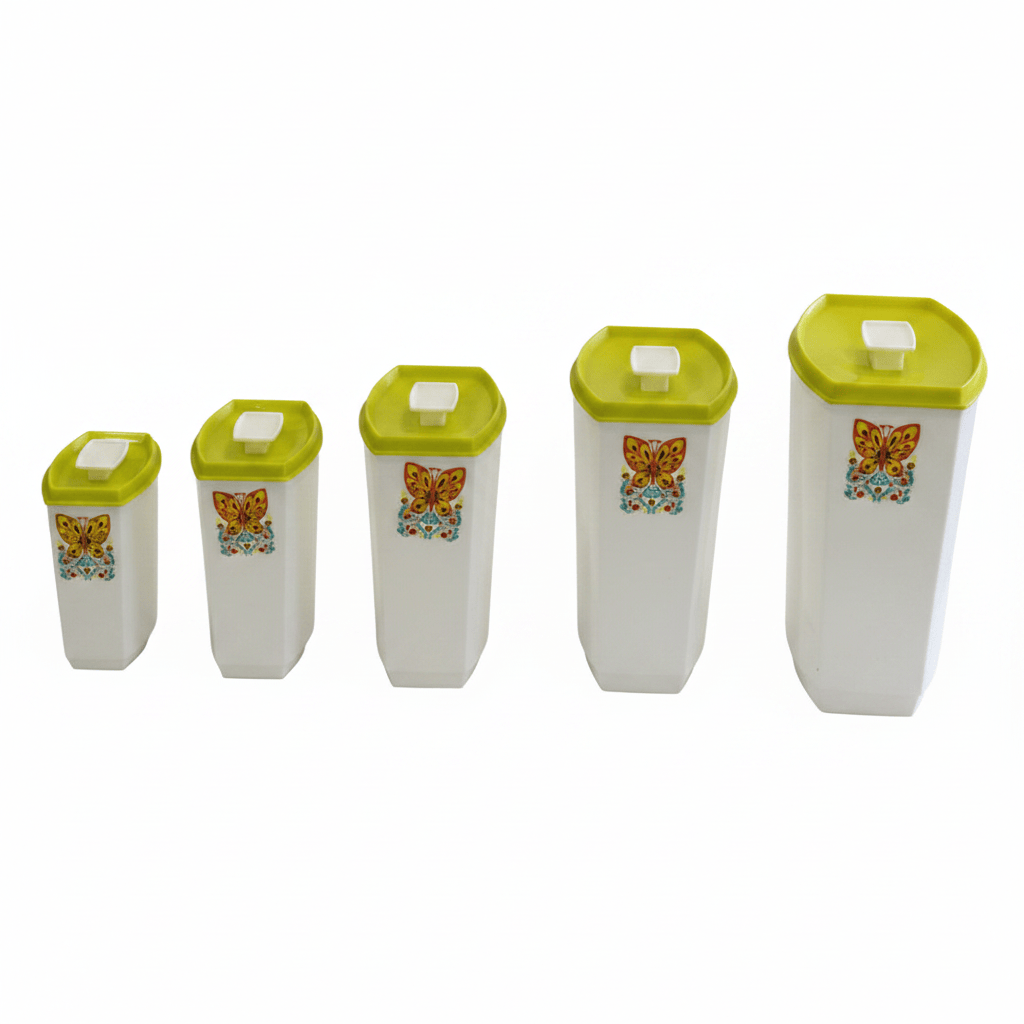 Retro British Plastic Butterly Storage Container Set Kitchenware 63990441