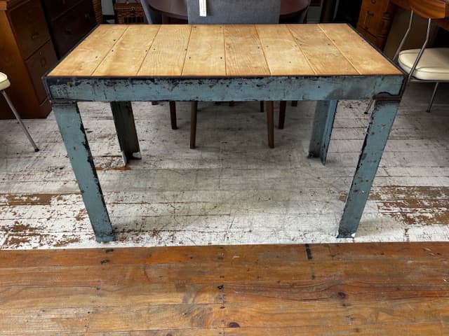 Industrial Style Wood and Metal Table