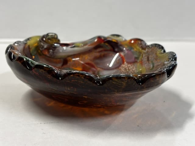 Murano Tutti Frutti Glass Bowl Small Art Glass