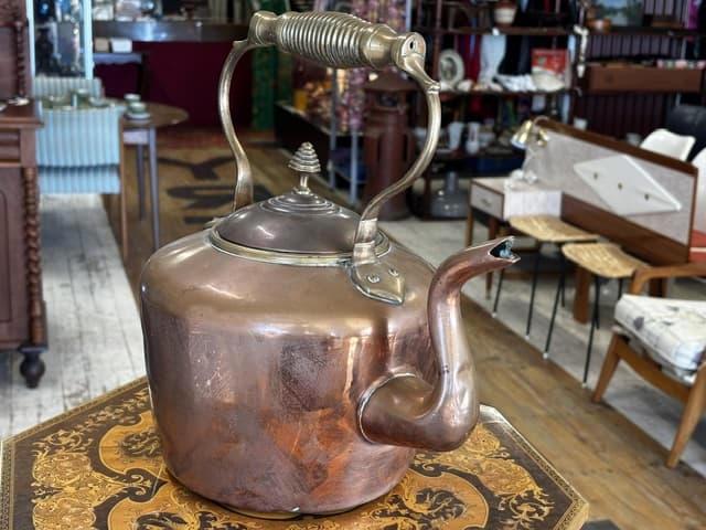 Large Victorian Copper Kettle