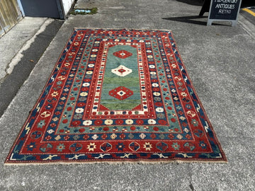 Turkish Konya-Kazak Vintage Hand Knotted Rug