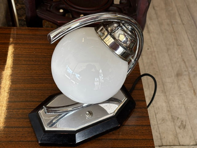 Vintage Art Deco Chrome Lamp on Base