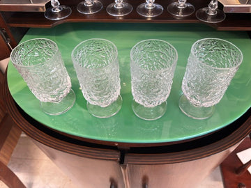 Vintage Whitefriars "Glacier" Glass or Goblet 1970s x 4