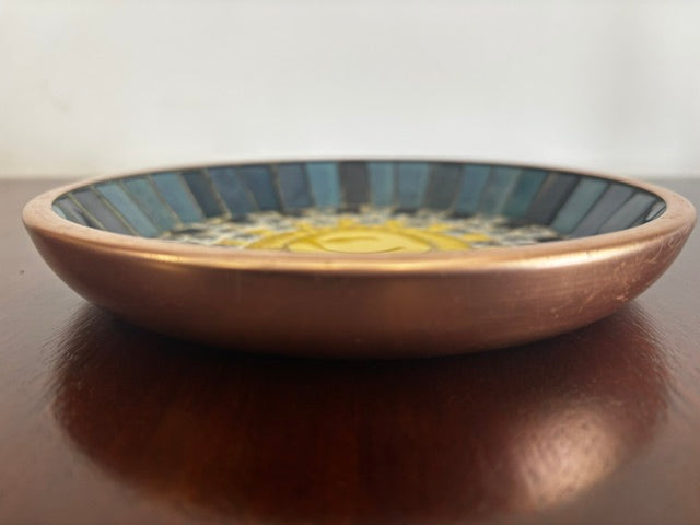 John Crichton Copper and Tile Mosaic Bowl 1950s