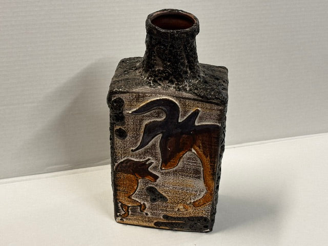Vintage Fat Lava West German Pottery Vase