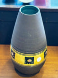 Large Mid - Century Modern Hand Painted Art Vase West German Pottery Style - Industry Vintage