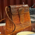 Vintage Crocodile & Alligator Leather Handbags - Industry VintageBrown