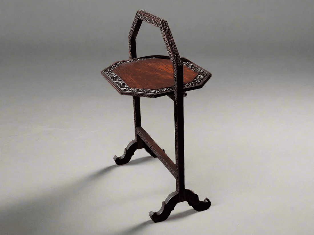 Anglo Indian Antique Foldable Table - Industry Vintage