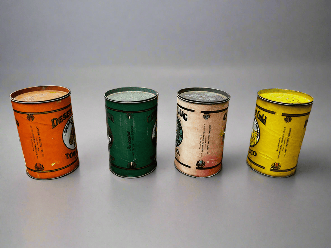 Antique Collectible Tins - Industry VintageYellow