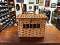 Antique Wicker Pigeon Carrier Basket - Industry Vintage