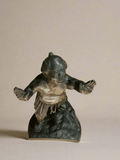Authentic Japanese Meiji Period Bronze Bookend - Industry Vintage