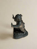 Authentic Japanese Meiji Period Bronze Bookend - Industry Vintage