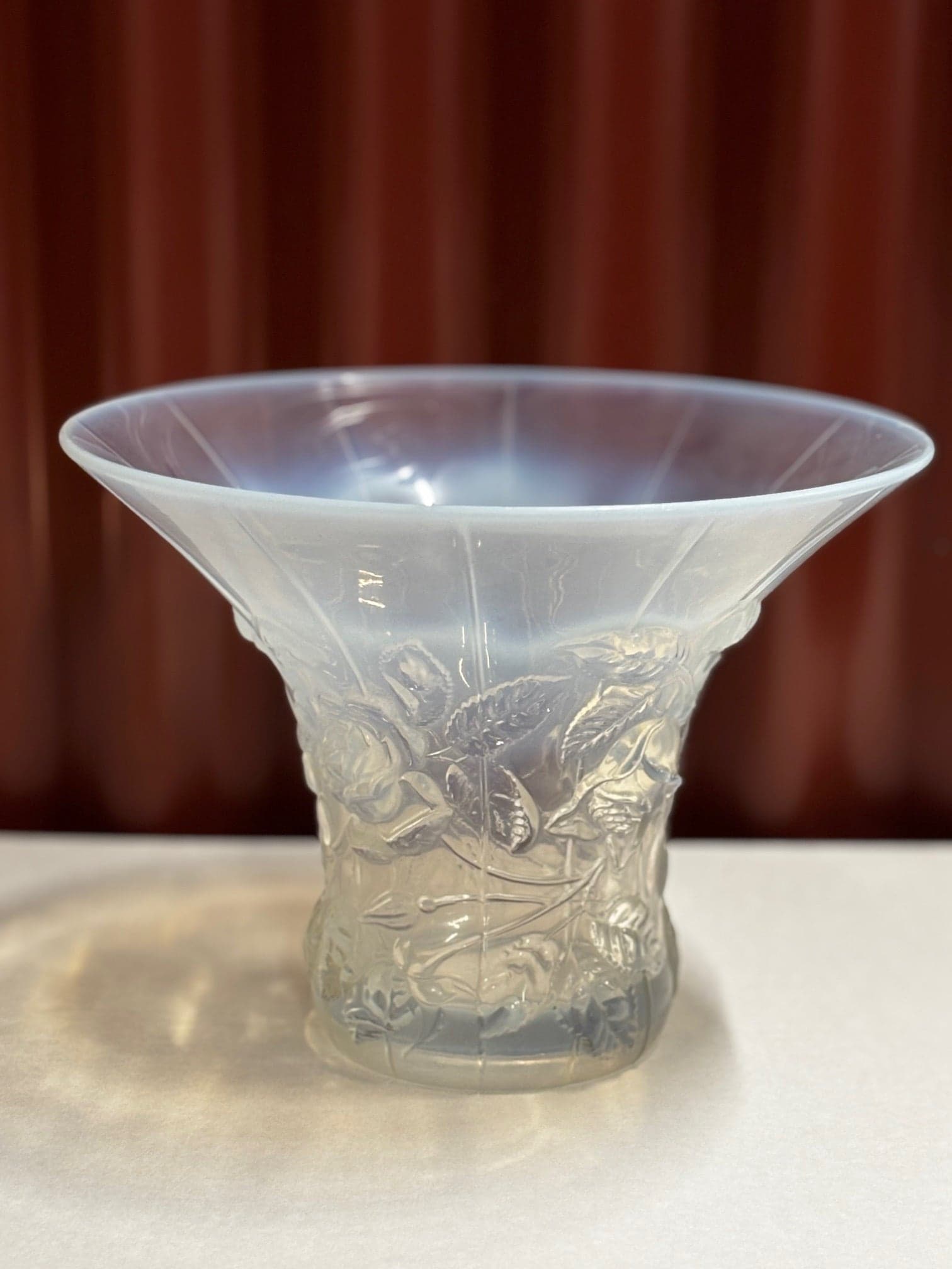 Barolac Czech Glass Roses Vase - Industry Vintage