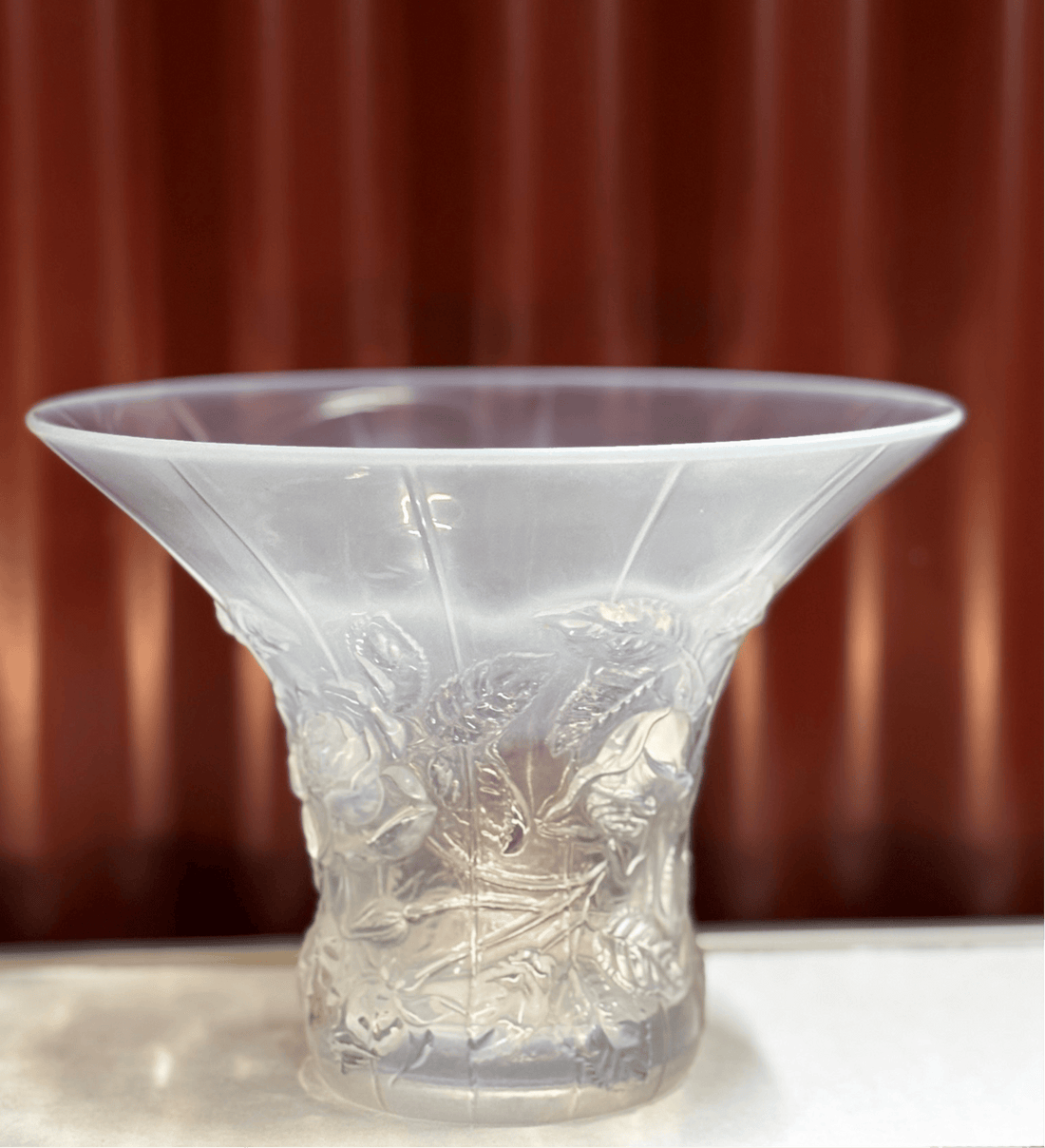 Barolac Czech Glass Roses Vase - Industry Vintage